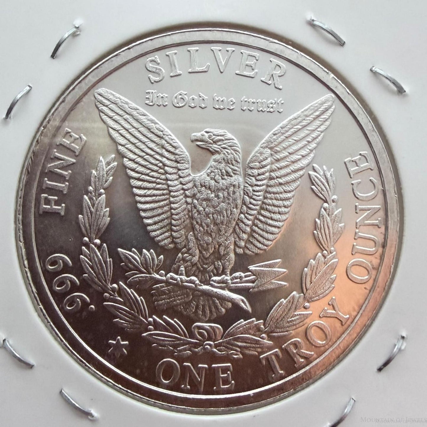 1.0 Troy Ounce .999 Pure Silver Morgan Design Round #61226-7LX