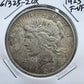 1923 US 90% Peace Silver Dollar F-VF #61325-2OX