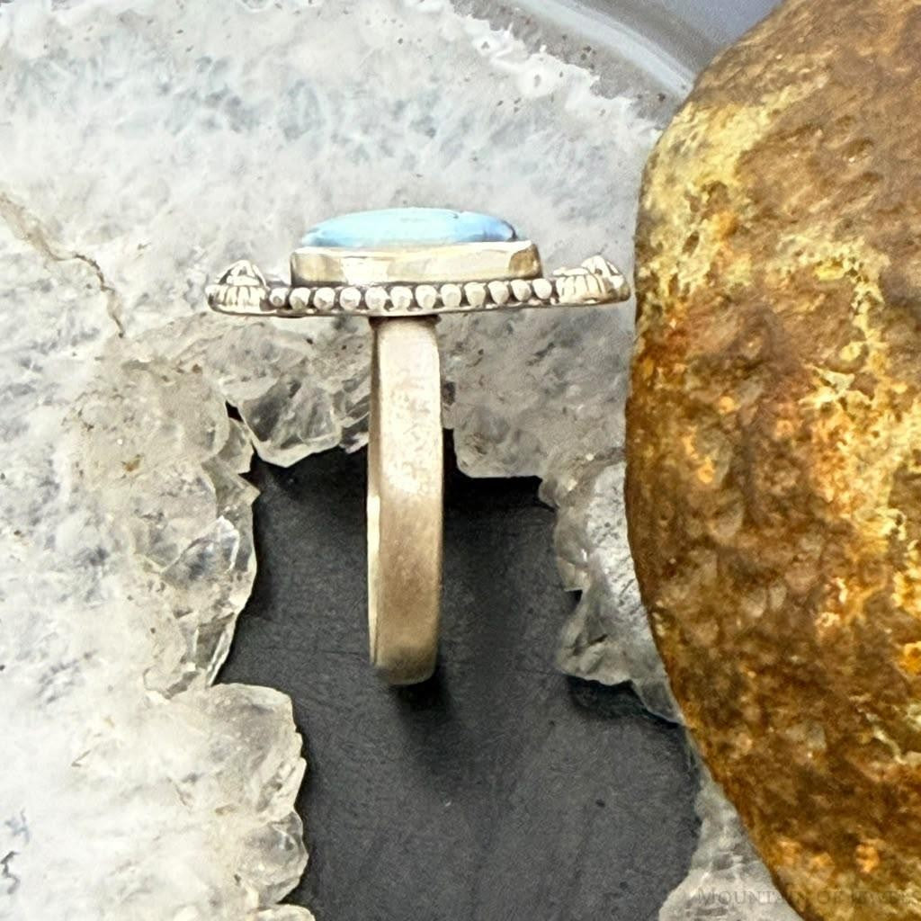 Sterling Silver Southwestern Style Golden Hill Turquoise Adjustable Ring For Women #2