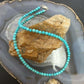 Sterling Silver 4mm Turquoise Rounded Beads 16" Necklace For Women