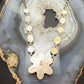 Sterling Silver Southwestern Style Turquoise &Pink Conch 20" Cluster Necklace For Women