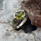 Carolyn Pollack Sterling Silver Oval Horizontal Peridot Decorated Shank Ring For Women