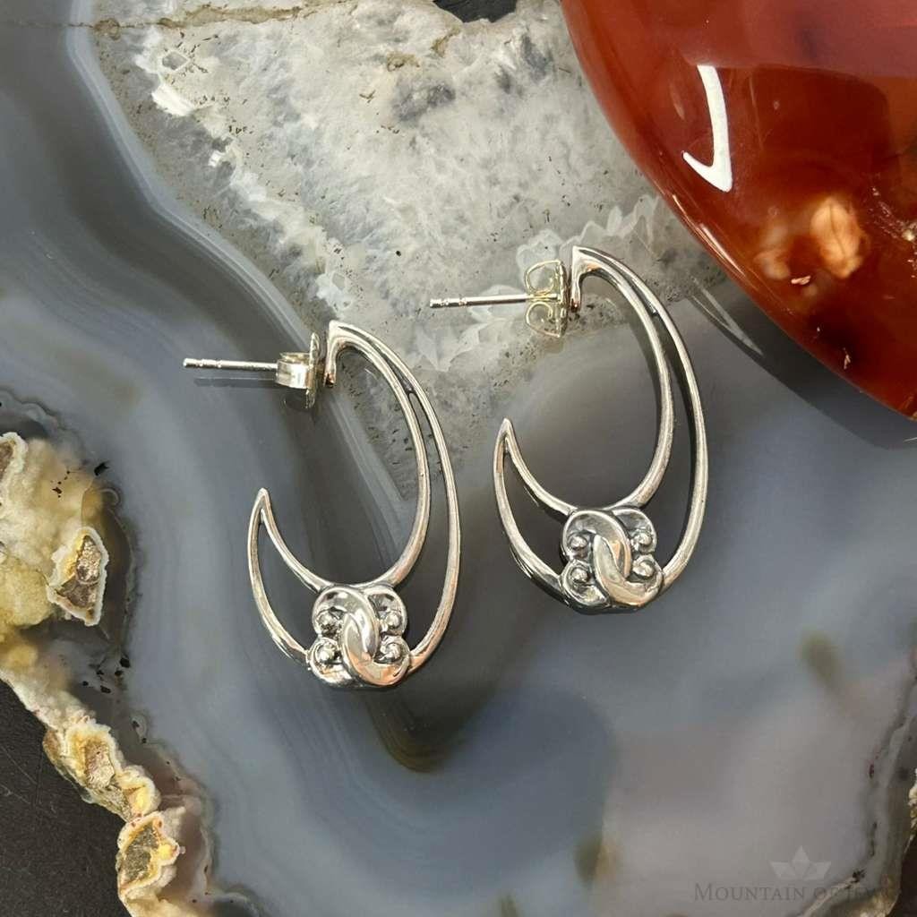 Carolyn Pollack Sterling Silver Crescent Knot Dangle Earrings For Women