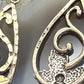 Vintage Sterling Silver Teardrop Swirl, Rose & Leaf Fashion Dangle Earrings For Women