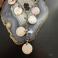 Carolyn Pollack Sterling Silver 7 MOP Disc, Amethyst Twisted Link Chain 20" Necklace For Women