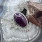 Joe Piaso, Jr. Sterling Silver Oval Purple Spiny Oyster Decorated Ring Size 7.5 For Women