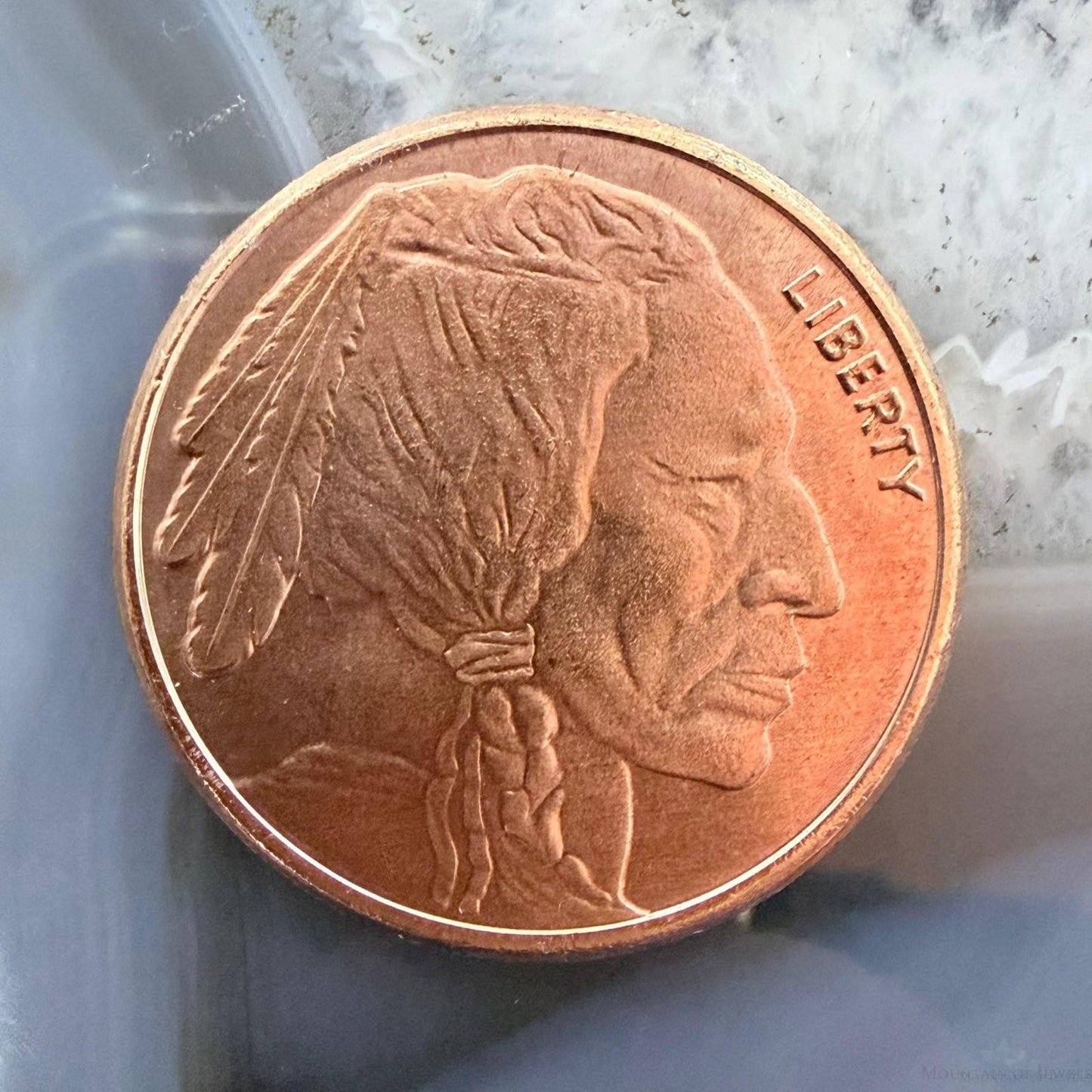 New Tube of 20 One Ounce 999 Fine Copper Indian Head Buffalo Rounds