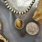 Sterling Silver Southwestern Style Oval Tiger's Eye Decorated Charm/Pendant For Women