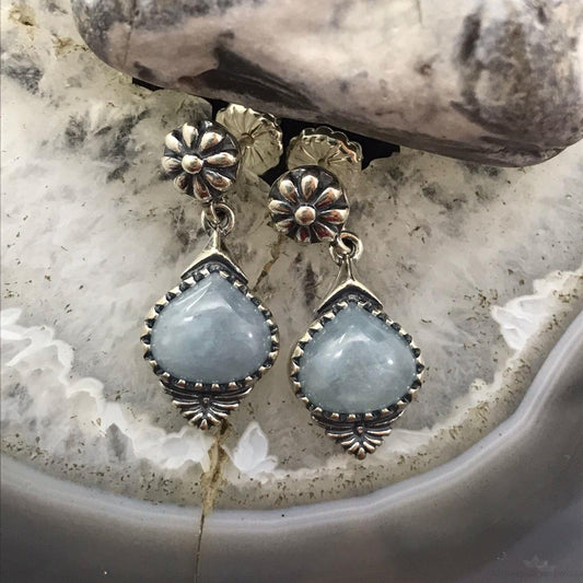 Carolyn Pollack Sterling Silver Amazonite Decorated Dangle Earrings For Women