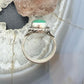 Sterling Silver Southwestern Style Oval Green Chalcedony Decorated Ring Size 8.5 For Women