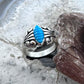 Carolyn Pollack Sterling Silver Marquise Carved Turquoise Decorated Ring For Women