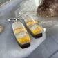 Sterling Silver Bumblebee Jasper Slab Dangle Earrings For Women #194