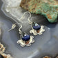 Clifton Aguilar Sterling Silver Teardrop Multistone Inlay Dangle Earrings For Women #1