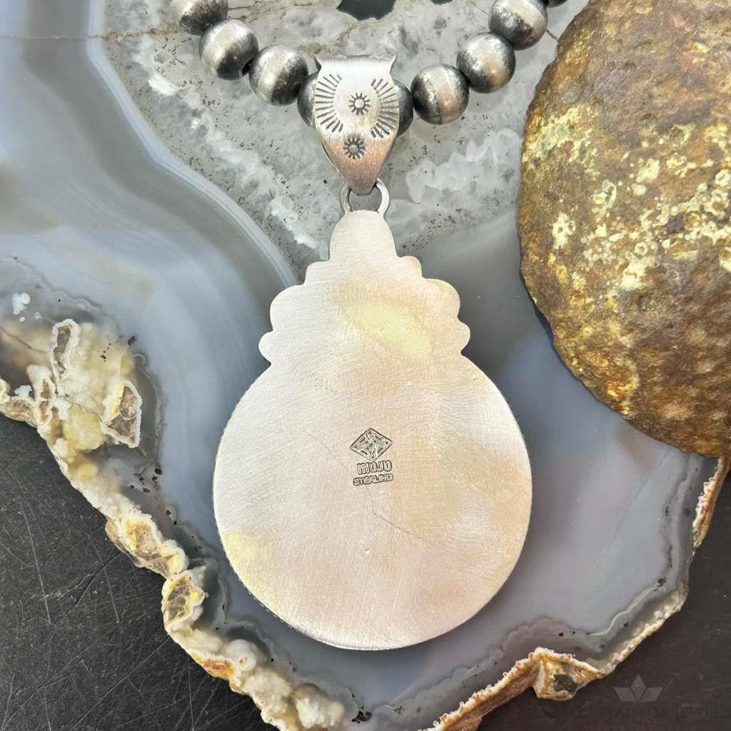 Genuine 1884 90% Morgan Silver Dollar Coin Golden Hill Turquoise Unisex Pendant