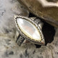 Carolyn Pollack Sterling  Silver Marquise Moonstone Decorated Ring Size 8.25 For Women