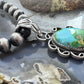 Sterling Silver Southwestern Style High Grade Matrix Sierra Bella Turquoise Pendant For Women