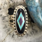 Carolyn Pollack Sterling Silver Elongated Oval Multi Gemstone Inlay Ring Size 10 For Women