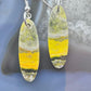 Sterling Silver Oval Bumblebee Jasper Slab Dangle Earrings For Women #167