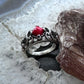 Carolyn Pollack Sterling Silver Diamond Shape Red Jasper Decorated Ring For Women