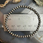 Sterling Silver 4mm Navajo Pearl Beads 6.5" Stretch Bracelet For Women
