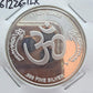1.0 Troy Ounce of .999 Pure Silver Round of Om & Lord Ganesh #612226-1LX