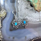 Carolyn Pollack Sterling Silver Turquoise Floral Dangle Earrings For Women