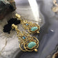 Carolyn Pollack Brass London Blue Topaz & Turquoise Dangle Earrings For Women