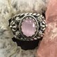 Carolyn Pollack Sterling Silver Oval Rose Quartz Decorated Ring Sz 7.5 For Women