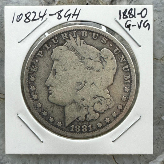 1881-O US 90% Morgan Silver Dollar G-VG #10824-8GH