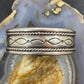 Vintage Native American Silver Stamped & Decorated Heavy Bracelet For Women