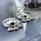 Brad Panteah Sterling Silver Overlay Decorated Maiden Face Dangle Earrings For Women