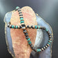 Southwestern Style Copper 8mm Navajo Pearl Beades &Turquoise 18"-20" Necklace For Women