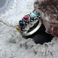 Carolyn Pollack Sterling Silver 5 Assorted Gemstone Split Shank Ring For Women