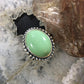 Carolyn Pollack Southwestern Style Sterling Silver Oval Variscite Decorated Ring For Women