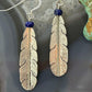 Anthony Gatewood Sterling Silver & Lapis Bead Feather Dangle Earrings For Women