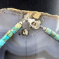 Sterling Silver Turquoise & Navajo Pearl Beads With Squash Blossom Necklace For Women