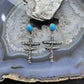 Cheyenne Custer Sterling Silver Sleeping Beauty Turquoise Tufa Cast Dangle Earrings For Women