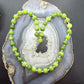 Sterling Silver Southwestern Style Peridot Beads & Small Moonstone Necklace For Women