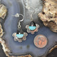 Clifton Aguilar Sterling Silver Teardrop Multistone Inlay Dangle Earrings For Women