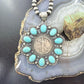 Genuine 1945 90% Silver Walking Liberty Half Dollar Coin w/Turquoise Unisex Pendant