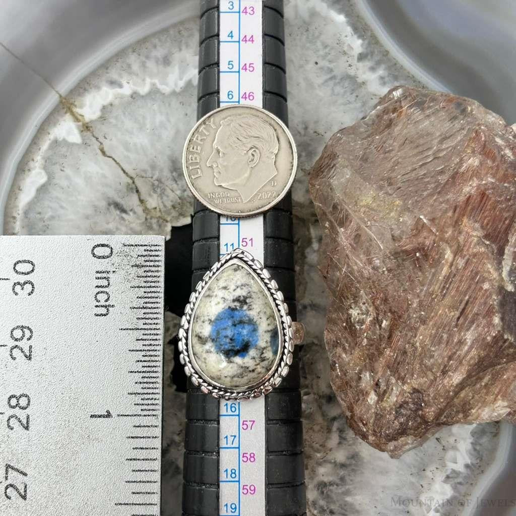 Sterling Silver Southwestern Style Teardrop K2 Jasper Ring Size 7 For Women