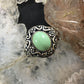 Carolyn Pollack Sterling Silver Oval Variscite Decorated Floral Ring For Women