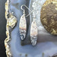 Sterling Silver Marquise Ocean Jasper Slab Dangle Earrings For Women #139