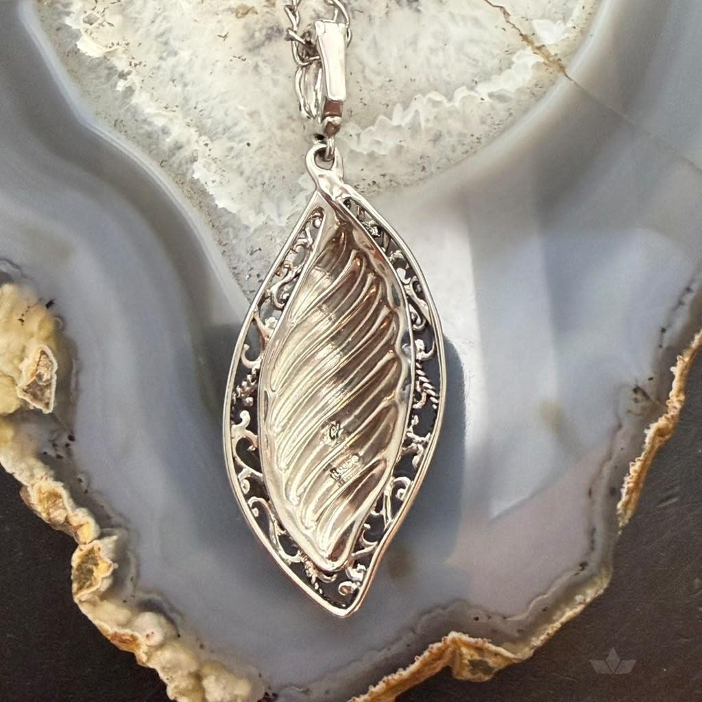Carolyn Pollack Sterling Silver Swirl Decorated Enhancer 16" Necklace For Women