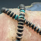 Southwestern Style Copper 8mm Navajo Pearl Saucer & Turquoise 18"-20" Necklace