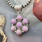 Native American Sterling Silver Phosphosiderite Decorated Cluster Pendant For Women