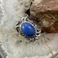 Carolyn Pollack Southwestern Style Sterling Silver Oval Denim Lapis Decorated Ring For Women