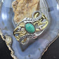 Carolyn Pollack Sterling Silver & Brass Oval Turquoise Decorated Bracelet For Women