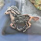 Brad Panteah Sterling Silver Overlay Galloping Horse Unisex Pendant/Brooch