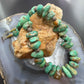 Vintage Sterling Silver Native American Natural Chunky Turquoise 14" Necklace For Women
